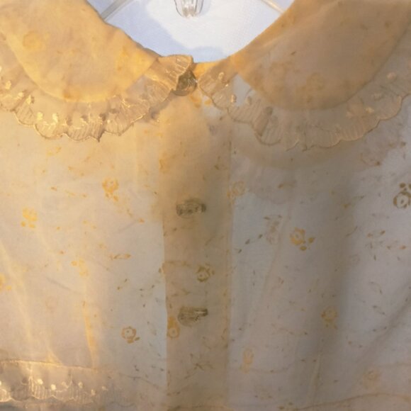 Hollywood Creations Girl Dress Size 8 Vintage Embroidered Lace White Floral 1950 - Picture 6 of 10